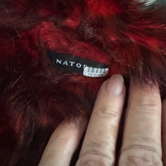 Red leopard faux fur jacket by Natori (rent the runway) size Large - Picture 10 of 10